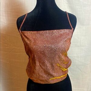 SHEIN Sparkly Orange Top 🍊